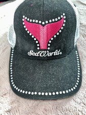 Seaworld womans hat cap Orca Tail Jeweled