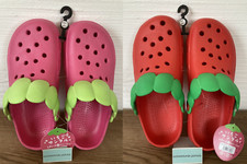 Strawberry Sandals Slippers Shoes Pink Fruit Select 2 Colors  Size M or L New