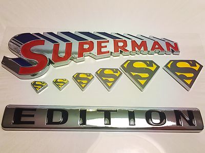    ️SUPERMAN EDITION Chrome 3D Auto Emblem Car Truck bike SUV Decal Logo Comics