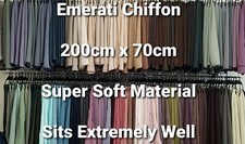 Dubai Premium Velvet Chiffon 200x70cm Maxi Hijab Scarves Headscarf Shawl Wrap 