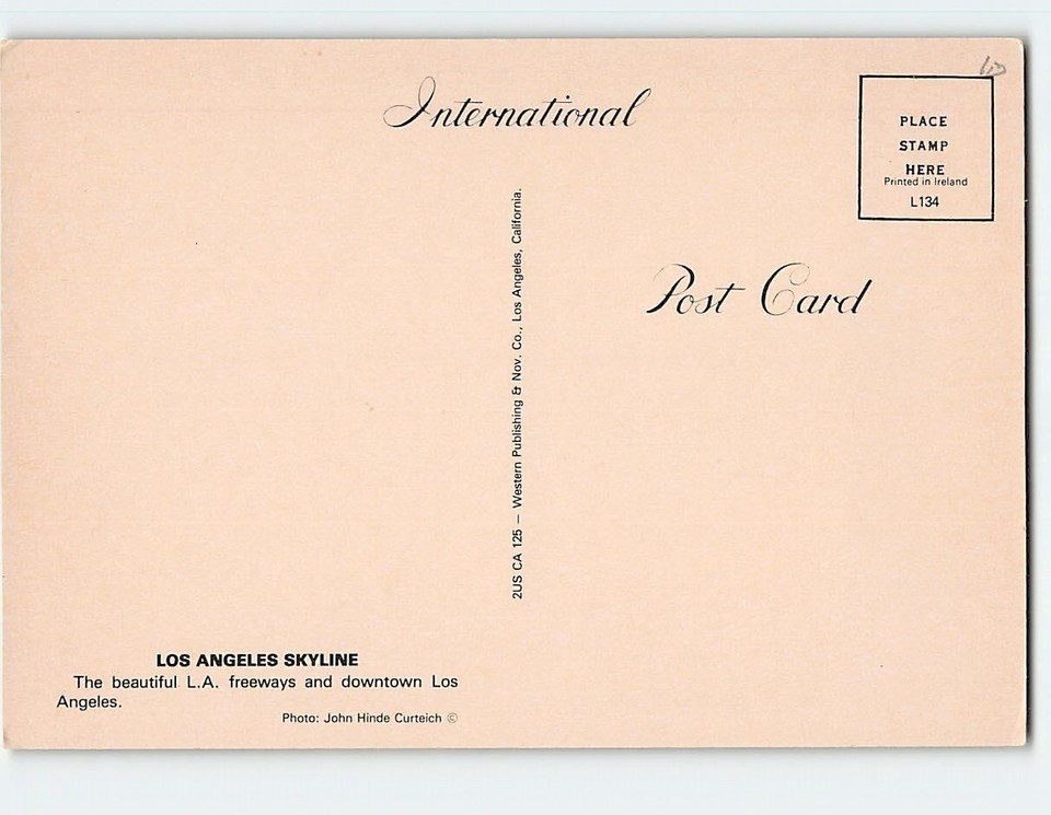 Postcard Skyline Freeway Downtown Los Angeles California USA North America eBay