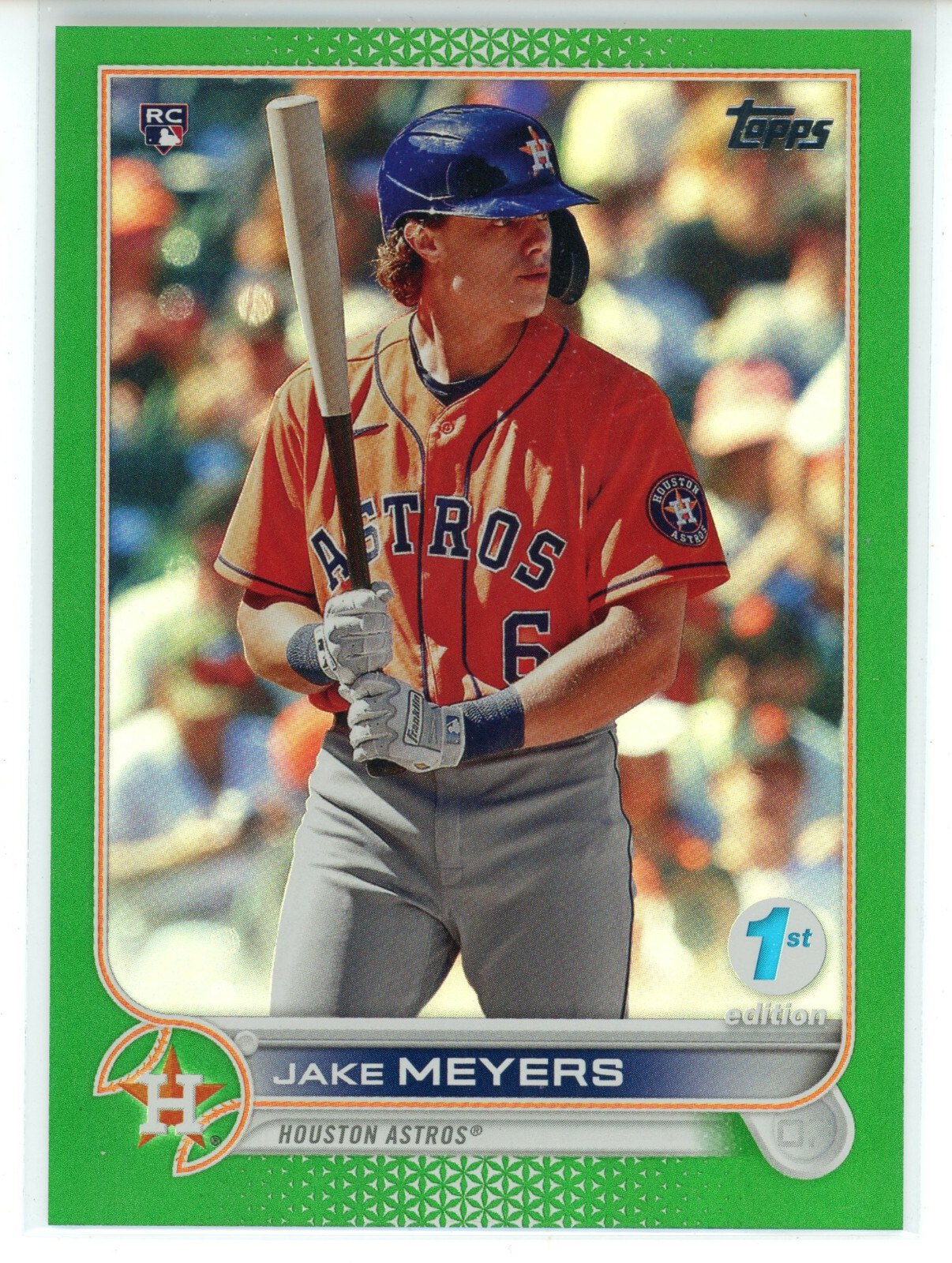 2022 Topps Series 1 1st Edition Green #295 Jake Meyers RC (Astros)/150