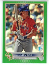 2022 Topps Series 1 1st Edition Green #295 Jake Meyers RC (Astros)/150
