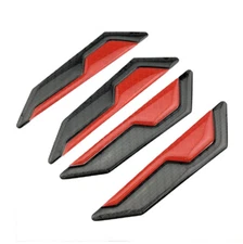 4Pcs Car Door Edge Scratch Strip Guard Decal Anti Collision Protector Trim Red