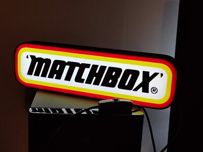 Matchbox Toys LED Schild - Leuchtkasten Wanddeko LED Display - Größe 25x7cm