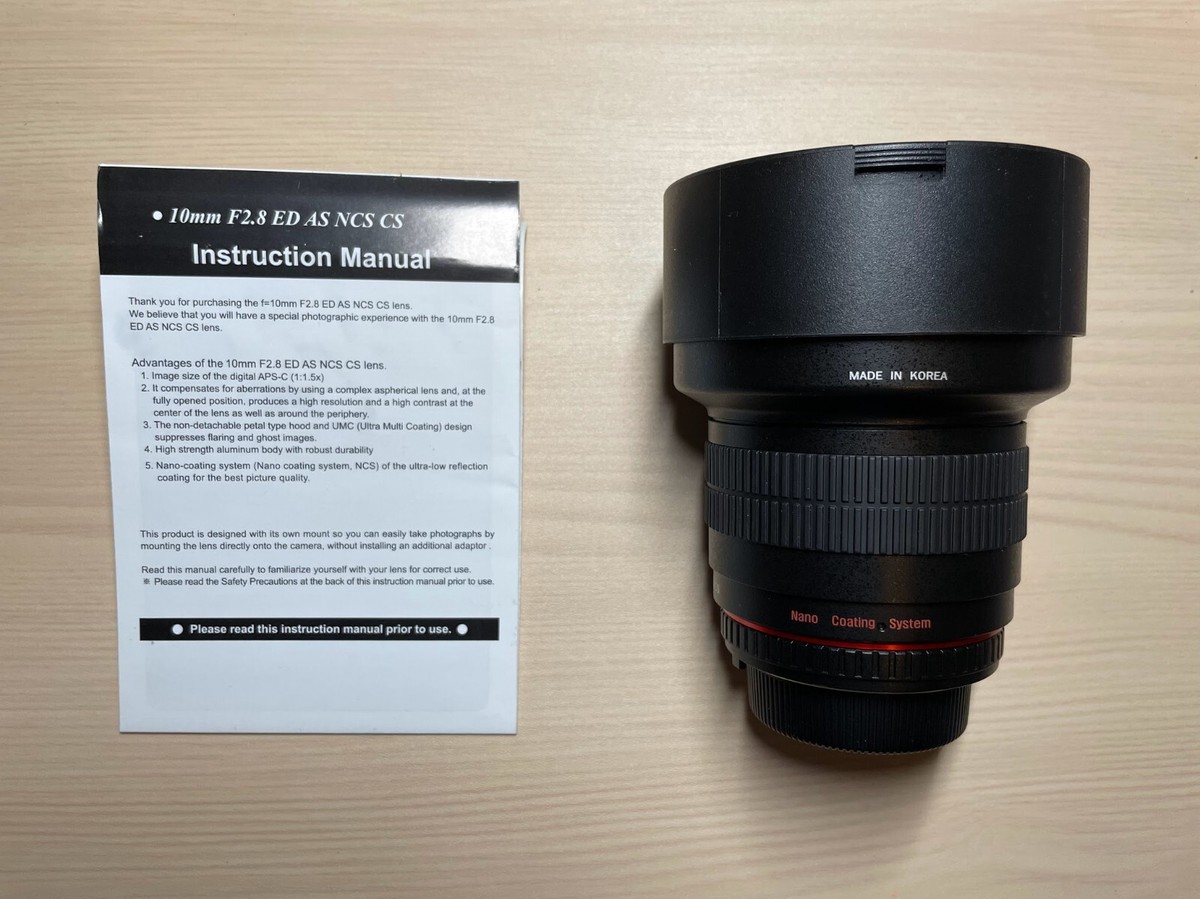 Samyang 10mm f/2.8 CS AS NCS ED Lens For Nikon F-mount Samyang 10mm f/2.8 CS AS NCS ED Lens For Nikon F-mount