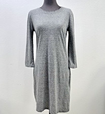 Current Elliot Dress Women 1 (Small) Grey Heather 3/4 Sleeve Crew Neck 