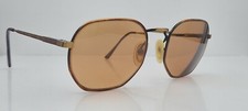 Vintage Logo Paris LM953 Brown Gold Oval Metal Sunglasses France FRAMES ONLY