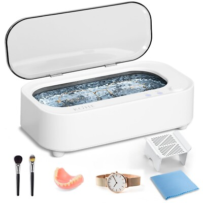 #ad Sonic Jewelry Cleaner 48Khz Professional Portable Glasses Cleaner Machine $19.98