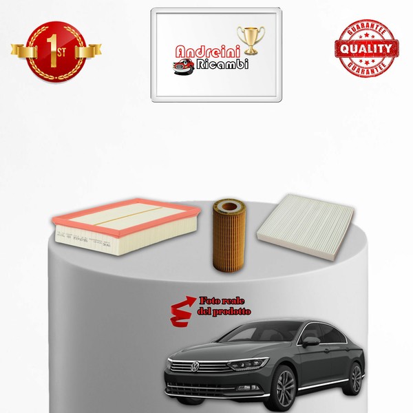 Set Service 3 Filter VW Passat Viii 3G 1.8 TSI 132KW 180CV Von 2015->-image