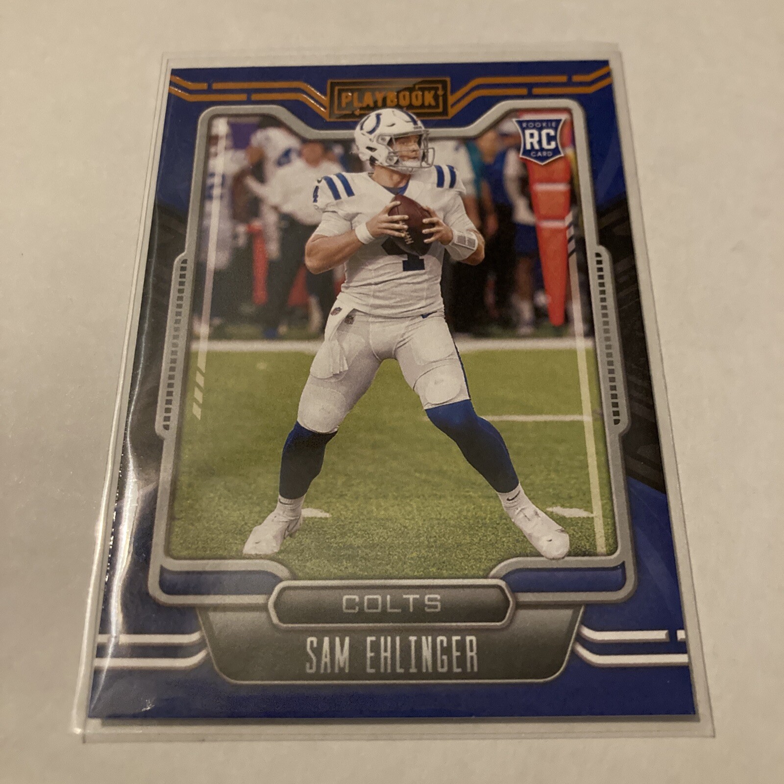 2021 Playbook Football #197 Sam Ehlinger Rc Orange Parallel Colts
