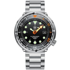 STEELDIVE SD1975 Automatico Diver Orologio Seiko Tuna NH35 Movimento Arancione