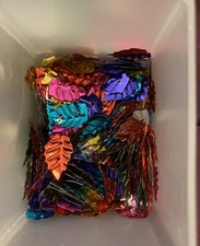 Shiny Plastic Leaf Charms - For Crafts