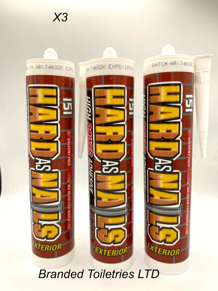 151 Hard as nails no more nails 280ML cartridges x3