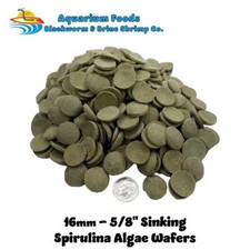 2-lbs 16mm-5/8" MED/LG Spirulina Algae Sinking Wafers. Tropical Fish Food