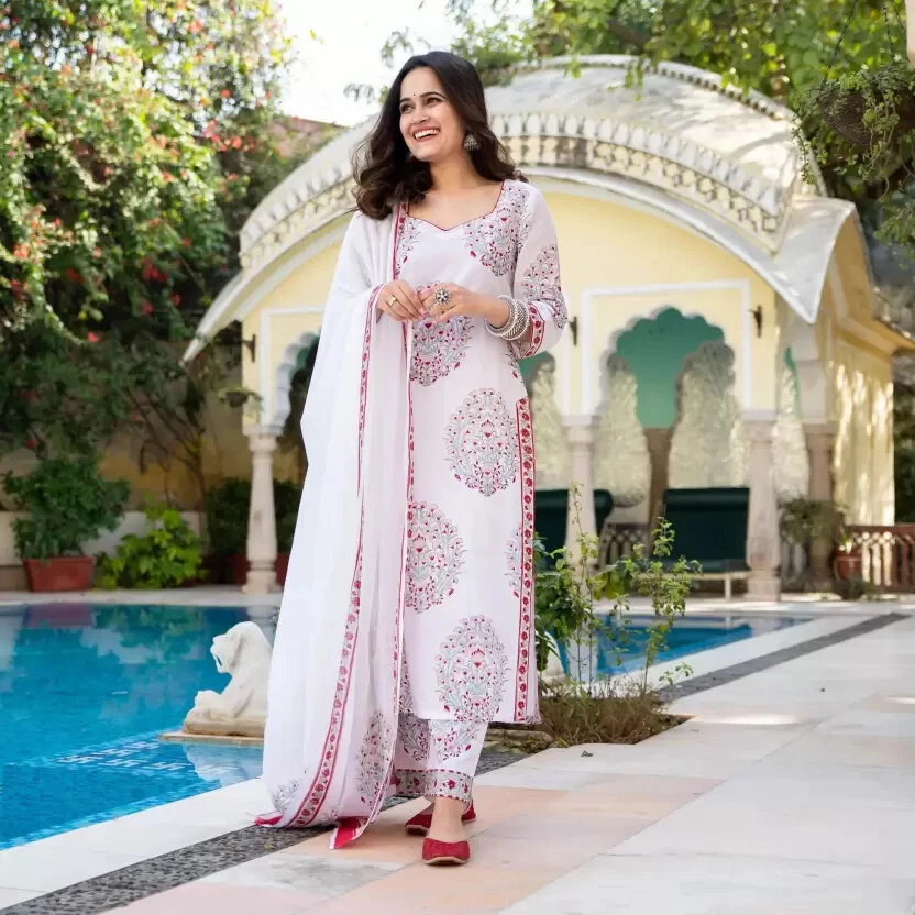 Designer kurti with pants cheap