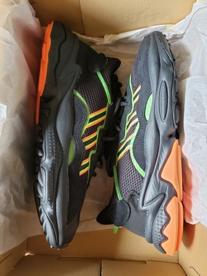 ozweego black orange green