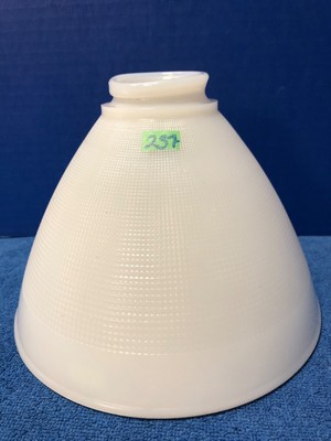 Milk Glass Waffle Design Mid Century 8  Vintage Floor Table Torchiere Lamp Shade