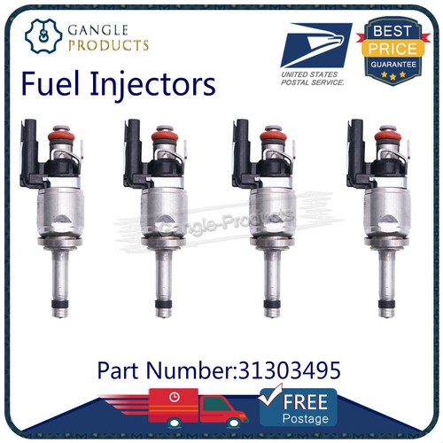 New 31303495 Fuel Injectors Set of (4) for Volvo S60 S80 2.0L Turbo