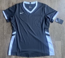 Camisa de voleibol para mujer Nike Dri Fit nueva con etiquetas negra cuello en V talla grande uniforme de equipo