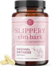 SM Vaginal Moisture Vaginal Dryness Support Slippery Elm Bark Sea Buckthorn 60ct