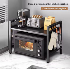 1pc Expandable 42-64cm Microwave Shelf Organizer, Moisture And Rust Proof Microw
