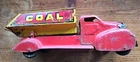 Vintage 1940's MARX Tin "COAL" Dump Truck Tin Toy 13"L See Photos