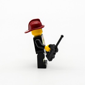 LEGO Fire Fighter Female Minifig Black Suit Orange Vest Radio City Truck cty0470