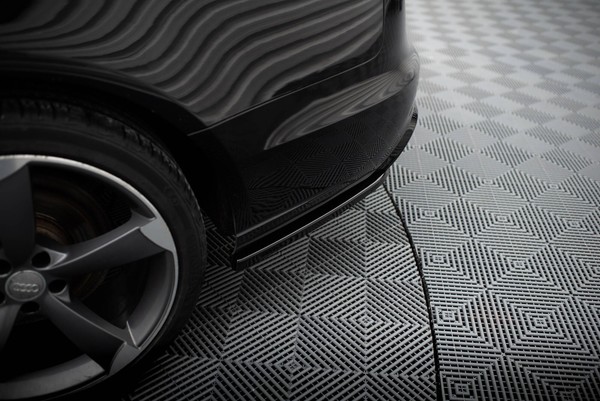 Heck Ansatz Flaps Diffusor V.3 FüR Audi A6 Avant C7 Frontspoiler Schwarz-image