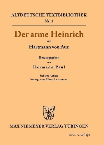 Hartmann Von Aue Der arme Heinrich (Paperback) Altdeutsche TextbibliothekAnother great item from Rarewaves USA | Free delivery!