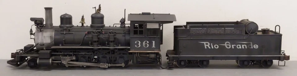 Accucraft AC88-131 1:20.3 Custom Weathered D&RGW 2-8-0 C-21 Loco & Tender #361 - Image 2 of 4
