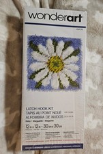 Wonderart Latch Hook Kit Daisy Size 12X12 New 426155 Beginner To Intermediate