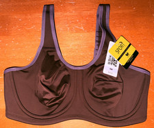 New WACOAL 855170 Simone Underwire Sports Bra 36D Hot Fudge Lilac 78 NWT