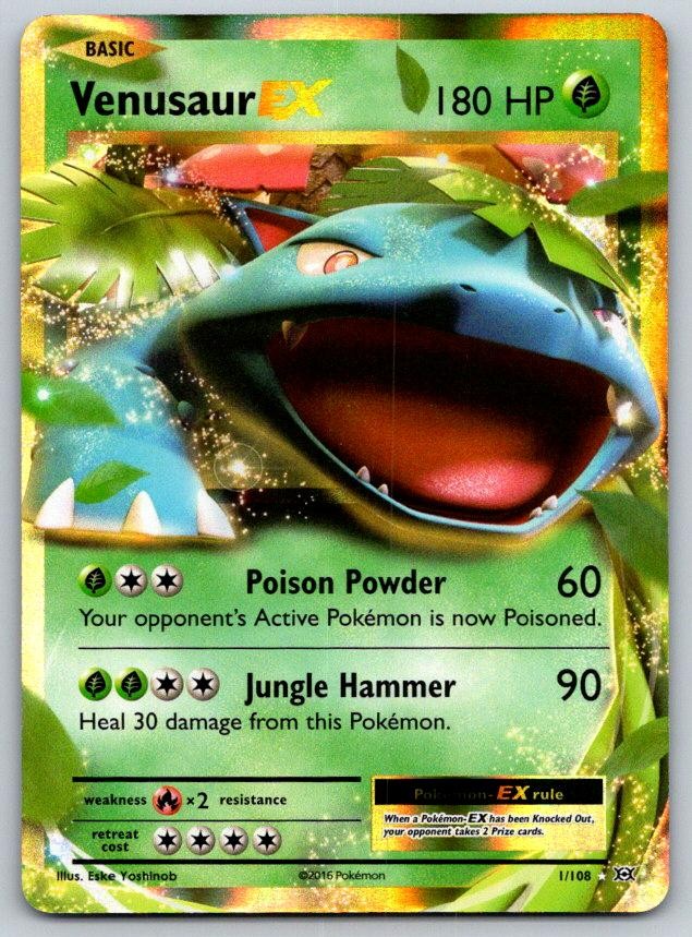 Venusaur EX Holo Evolutions 1/108 Pokemon Card NM