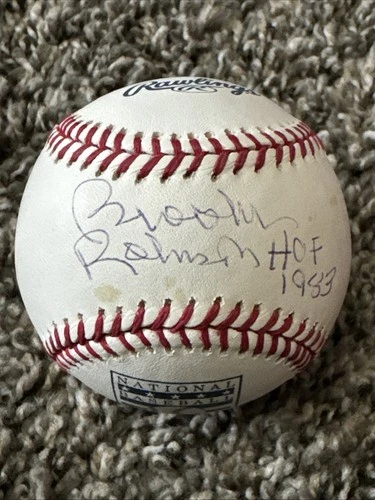 Brooks Robinson Autographed Baseball Rawlings HOF 1983 Inscription Orioles MLB
