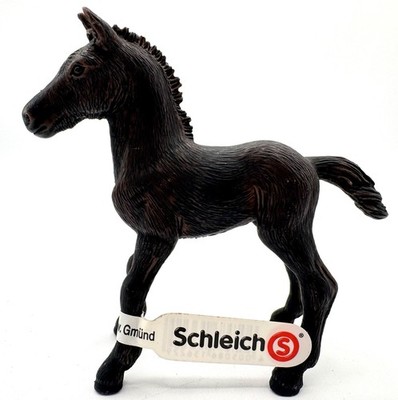 Schleich Friesian Foal Figure 73527 Black Horse 3.5'' 2006 Retired Toy New Tag