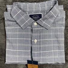 Charles Tyrwhitt Short Sleeve Shirt Mens L Petrol Blue CSR2059PET