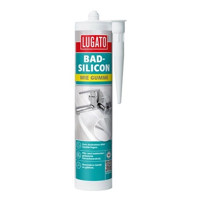 Lugato Bad-Silikon » Wie Gummi « Weiß, 310 ml Kartusche