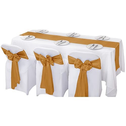 6 Pack Satin Silk Table Runners 12x108
