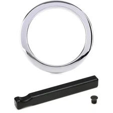 Bass Drum O's Port Hole Ring with Cutter - 4" - Chrome
