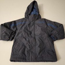 L.L. Bean Unisex Kids Gray Hooded Waterproof Rain Coat Jacket Size S 4