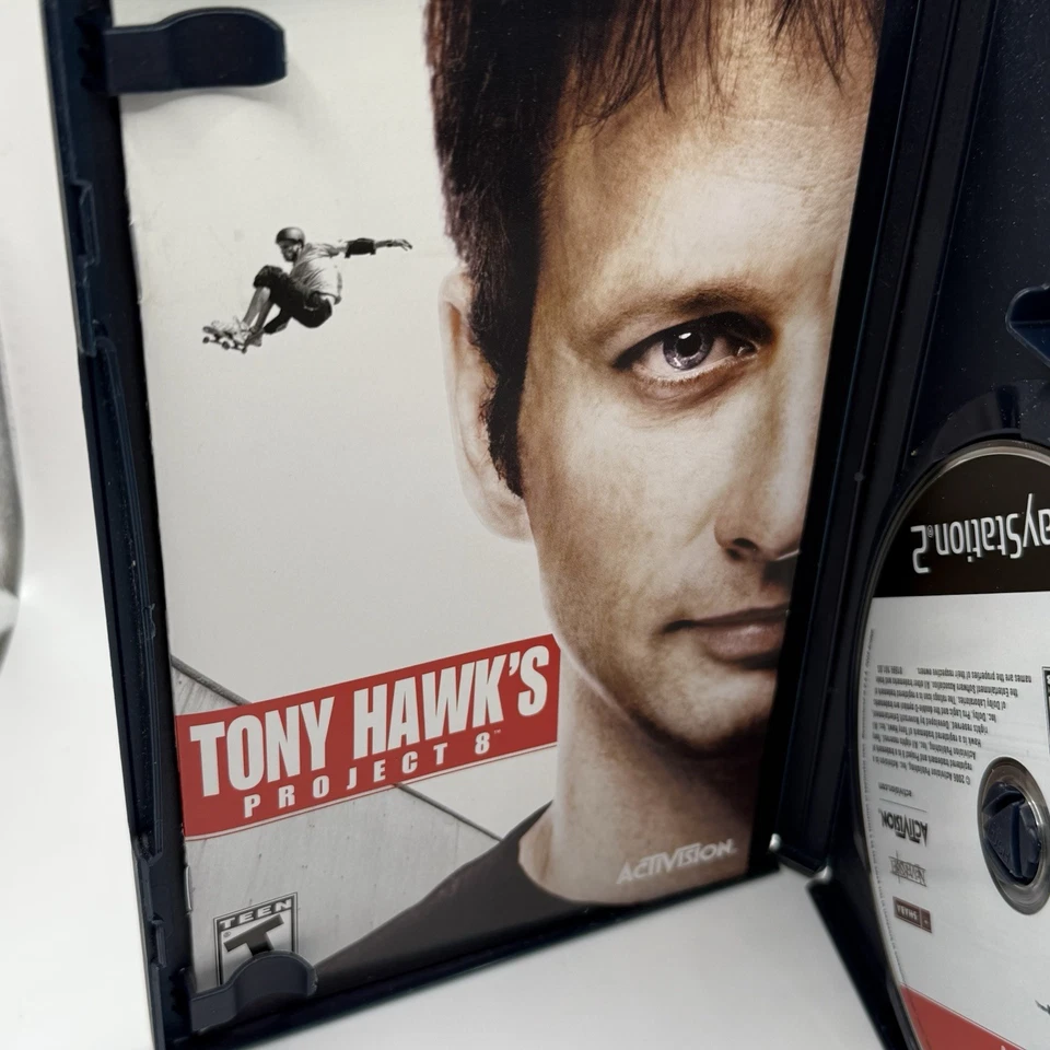 Tony Hawk's Project 8 (Sony PlayStation 2, 2006) JUEGO PS2 COMPLETO ETIQUETA NEGRA Foto 3 de 4