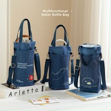 Large Capacity Insulated Water Bottle Bag with Multiple Pockets for Travel