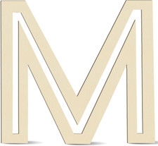 Large Wooden Letters 14 Inch for Wall Decor Crafts Big Wood Letter M 1/5 Inch Th
