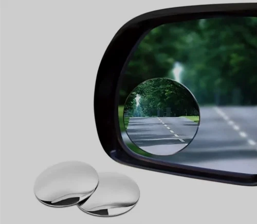 2Pcs View 360° Stick On Round Blind Spot Mirror HD Glass Frameless Convex Rear!3