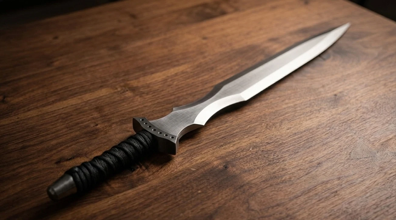 Custom Handmade Carbon Steel Blade Pointy Viking Sword | Hunting Sword Camping