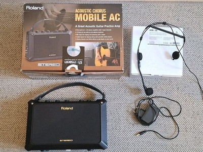 Roland MOBILE AC + mobile-Adapter Street Busker Akustikgitarre Combo Amp PA Akku
