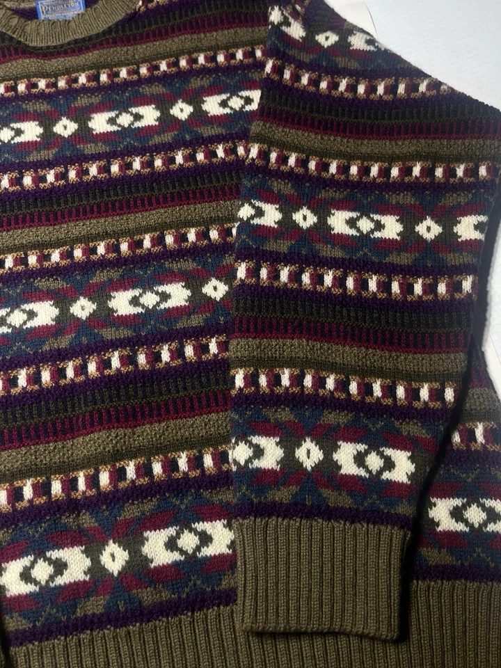 Pendleton Men’s Multicolor 100% Pure Virgin Wool Pullover Sweater Size XL - Image 3 of 4