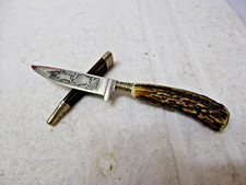 HUBERTUS Nicker Jagdmesser SOLINGEN, 24 cm mit Hirschhorn Griff 25675