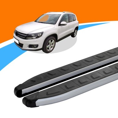 Trittbretter passend für VW Tiguan ab Baujahr 09/2007-12/2016 DOLU Silber mit AB